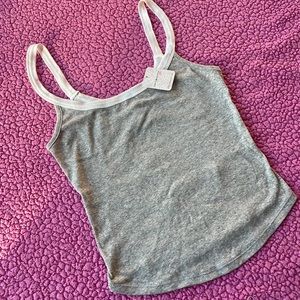 Free People Ali Tank Top in Heather Grey XS